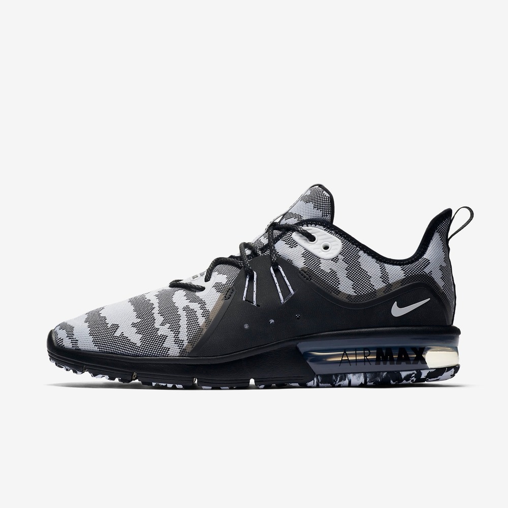 Nike Air Max Sequent 3 Mens Size 8 Black White Digi Camo Sneakers AR0251-001